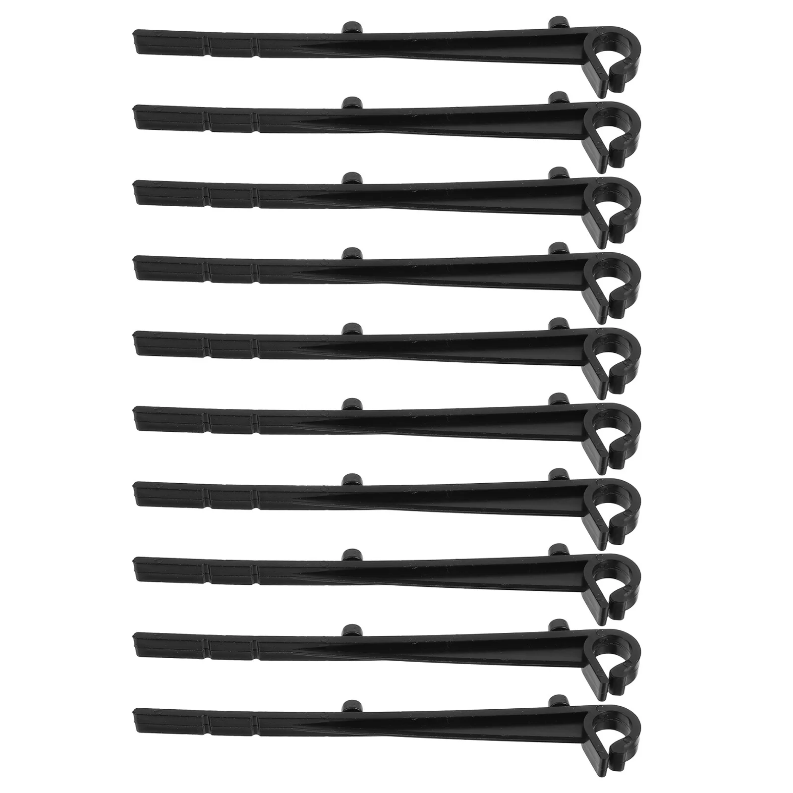 

50 Pcs Hooks Fixing Installation Accessory Black Gutter Clips Brush Fixed for Roof ABS Guards Attachment