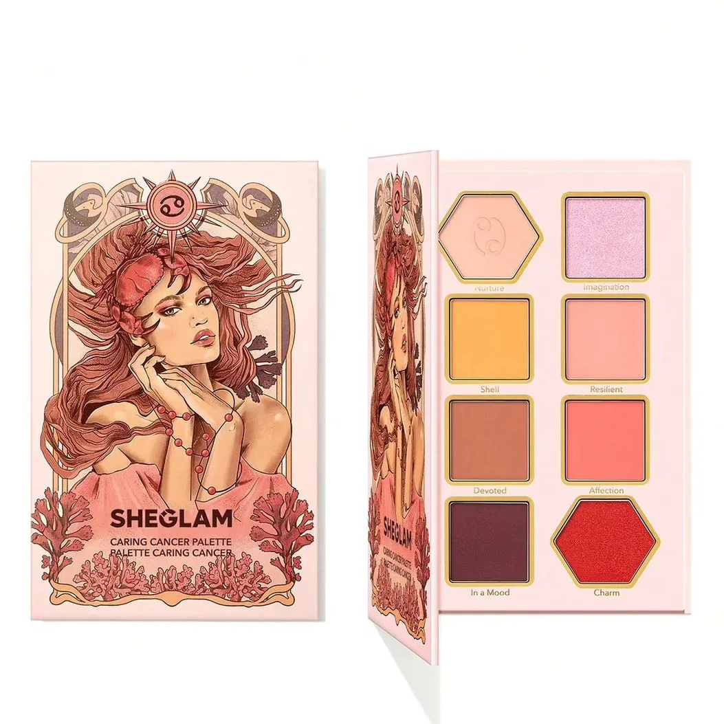 Paleta de sombras de ojos de 8 colores, juego de sombras de ojos de colores, brillo de alto pigmento, brillo mate, sheglam, Kit de maquillaje