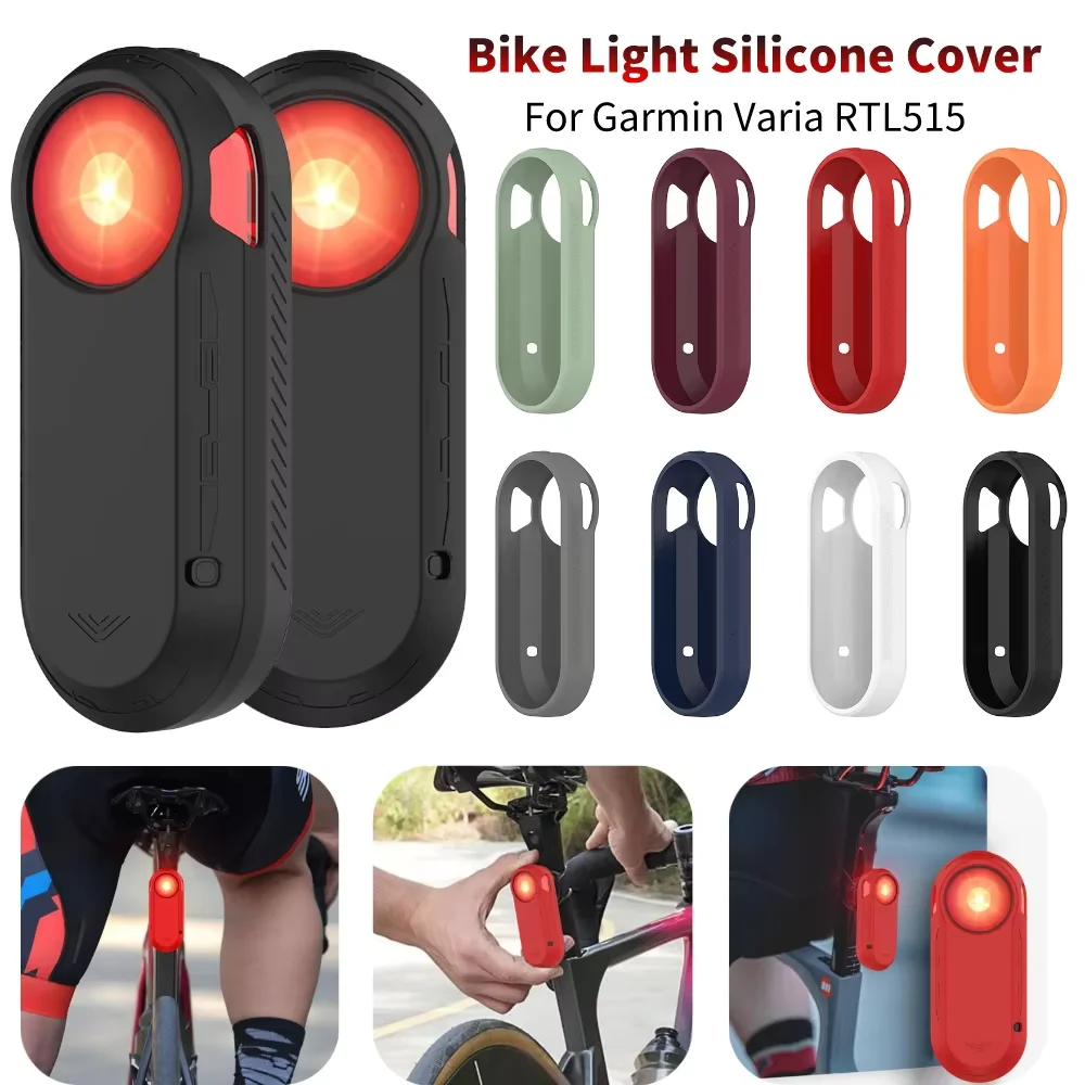 

Silicone Tail Light Protect Case for Garmin Varia RTL515 Washable Portable Protector Case Anti-Lost Impact-resistant Dustproof