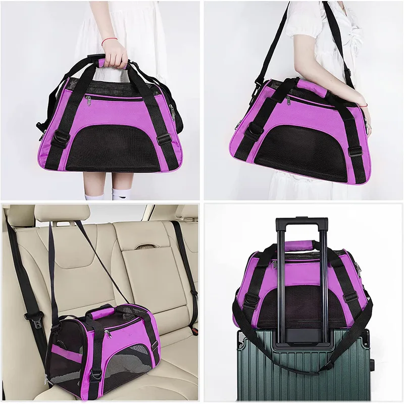 Katzentaschen, tragbare Hunde-Tragetasche, atmungsaktives Netz, für Haustiere, Welpen, Reisetaschen für kleine Hunde, faltbare Katzen, Handtasche, Transporttasche – Detail 10