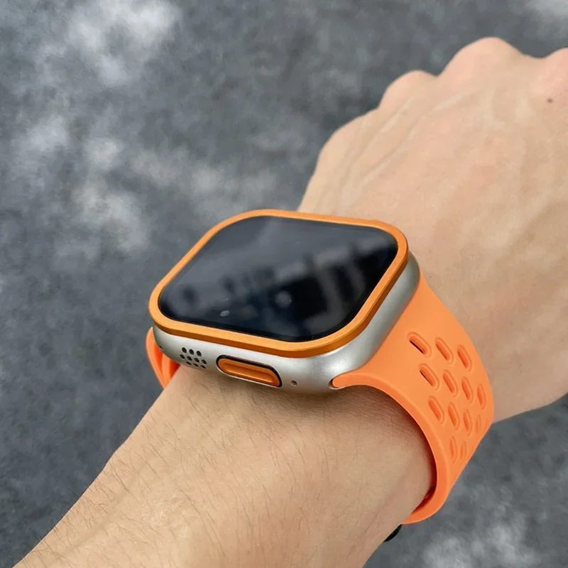 2 Stück HD Metall-Hartglas für Apple Watch Ultra 3 49mm Displayschutzfolie Kratzfester Stoßfänger Vollschutzfolie für IWatch Ultra 2 49mm – Detail 14
