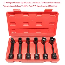 12 Pc Impact Brake Caliper Special Socket Set 1/2