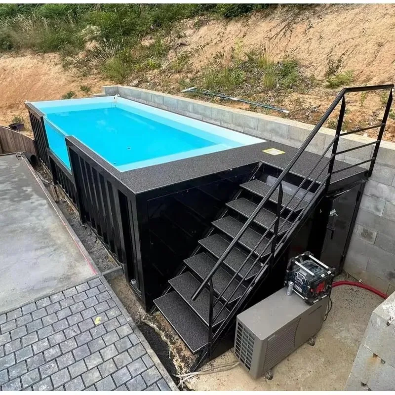 All Weather Waterproof Container Swimming Pool Rain Snow Wind Resistant Fully Sealed Structure Outdoor Above Ground Pool