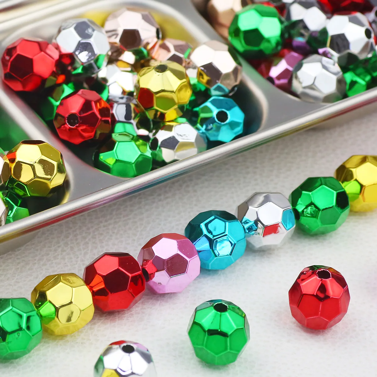 16mm Acryl facettierte Perlen verschiedene Farben handgemachte DIY Schmuck machen lose Perlen Armband Halskette Zubehör