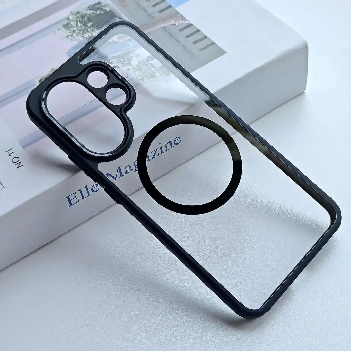 

For Vivo X200 Fe MagSafe Case HD Transparent Shockproof Magnetic Charging Case TPU PC Cover For Vivo S30 Pro Mini