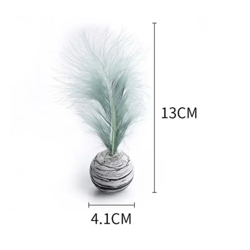 Cat Toy Ball Feather Funny Cat Toy Star Ball Plus Feather Foam Ball Throwing Toys Interactive Plush Toys Pet Supplies Toy