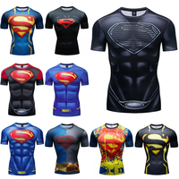 Super Hero S Logo T-shirt,3D Print Compression Top,Men Fitness Gym Wear,Quick Dry,Breathable,Cosplay Costume Tee,New Arrival