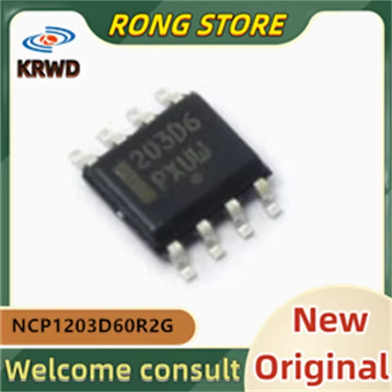 (10PCS)  203D6 New and Original Chip IC NCP1203D60R2G NCP1203D6 NCP1203 SOP-8