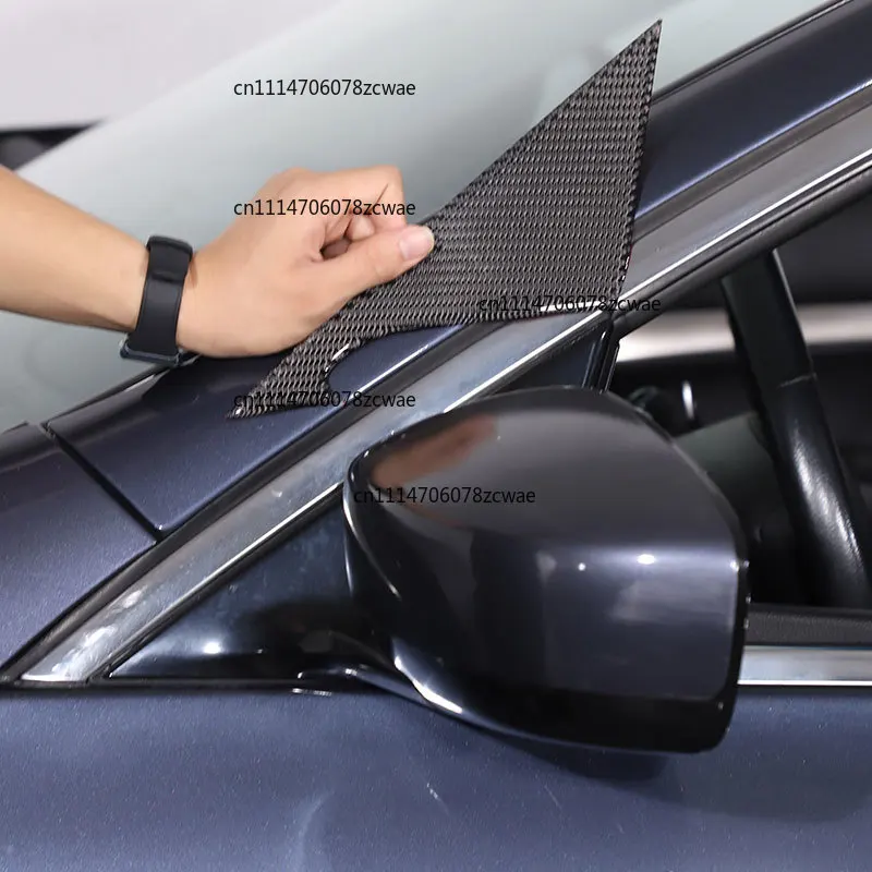 For Infiniti G25 G35 G37 2007-2013 Soft Carbon Fiber Car Rearview Mirror Side Triangle Cover Stickers Car Accessories