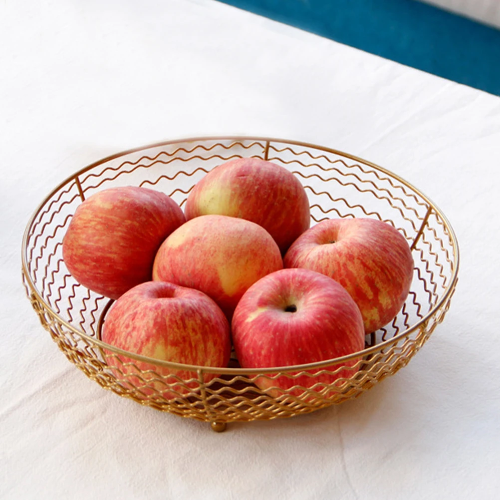 

Iron Metal Fruit Basket Modern Style Multipurpose Storage Organizer Desktop Wire Basket Fruit Baskets Wire Baskets