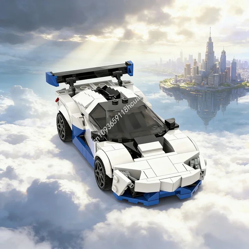 273 elementy MOC City Champions Lamborghini Huracán STO Model Klocki Konstrukcyjne Zabawki Prezent na Boże Narodzenie Pomysł na DIY Edukacja