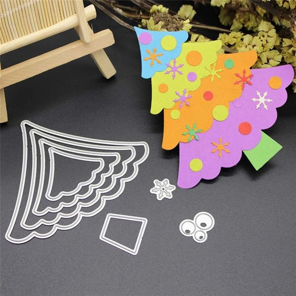 Christmas Tree Cutting Die Stencil Paper DIY Craft Scrapbooking Accessory Christmas Card Decoration