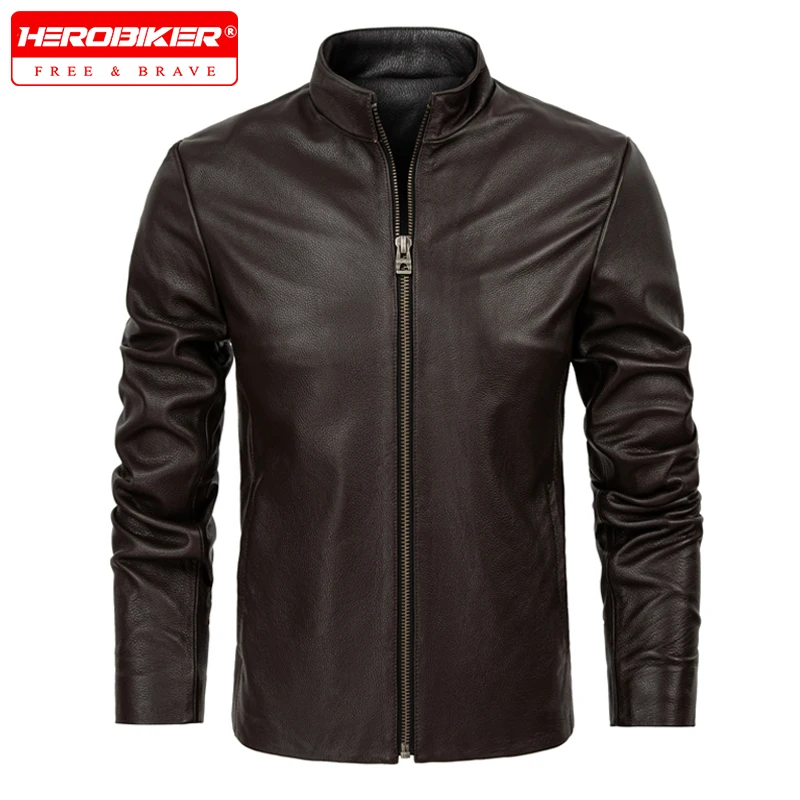 

Motorcycle Leather Jacket Windproof And Scratch Resistant For Spring And Autumn Off-road Riding Jacket Men Casual Leather Jacket