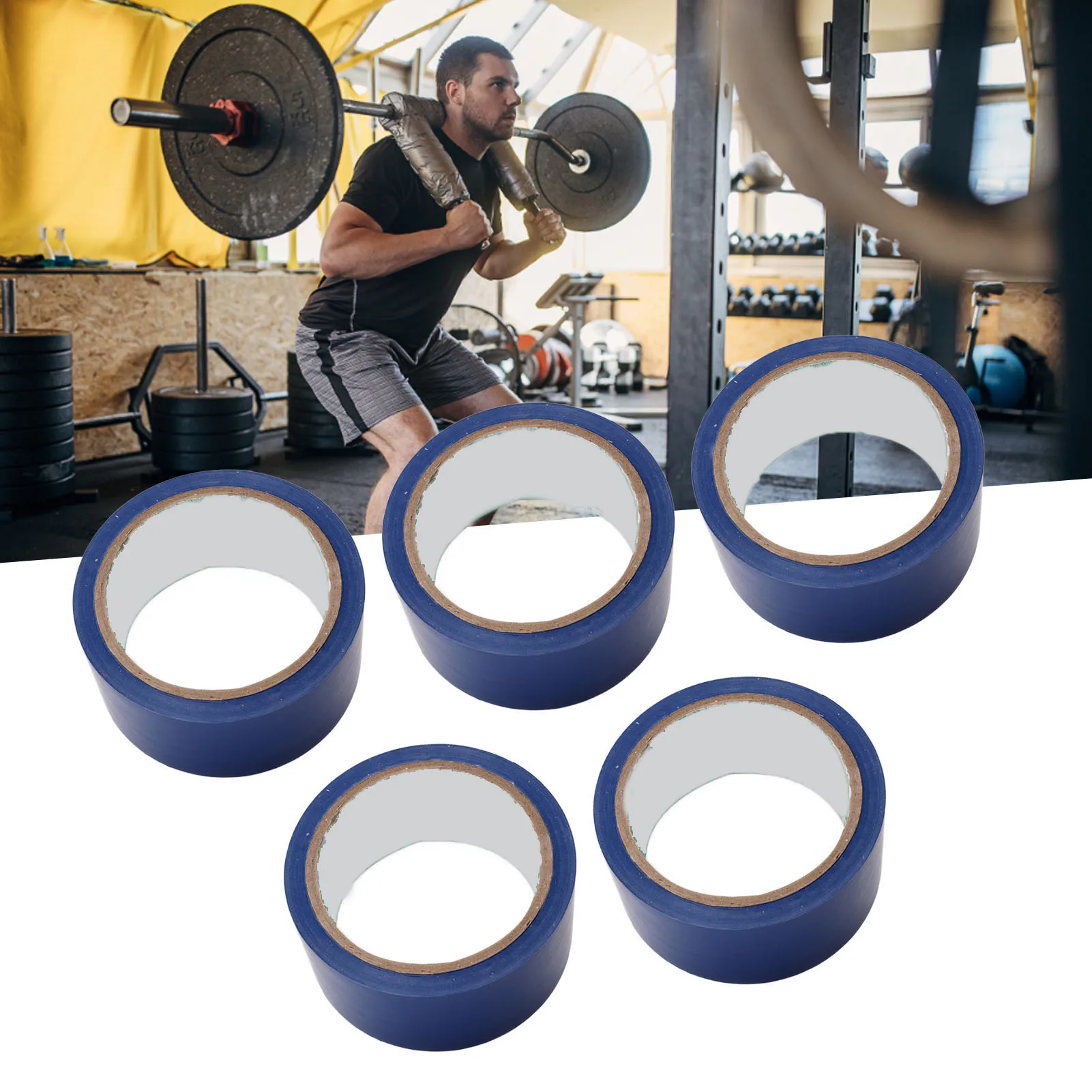 

5Pcs Floor Marking Tape 5cm Width Floor Adhesive Tape For Marking Line Competition Field Gymnasium Basketball Volleyball Tennis