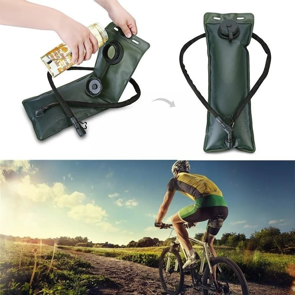 3L Leak Proof Water Reservoir Military Water Storage Bladder Bag BPA Free Transverse Pull Large Opening Runing Cycling Hiking