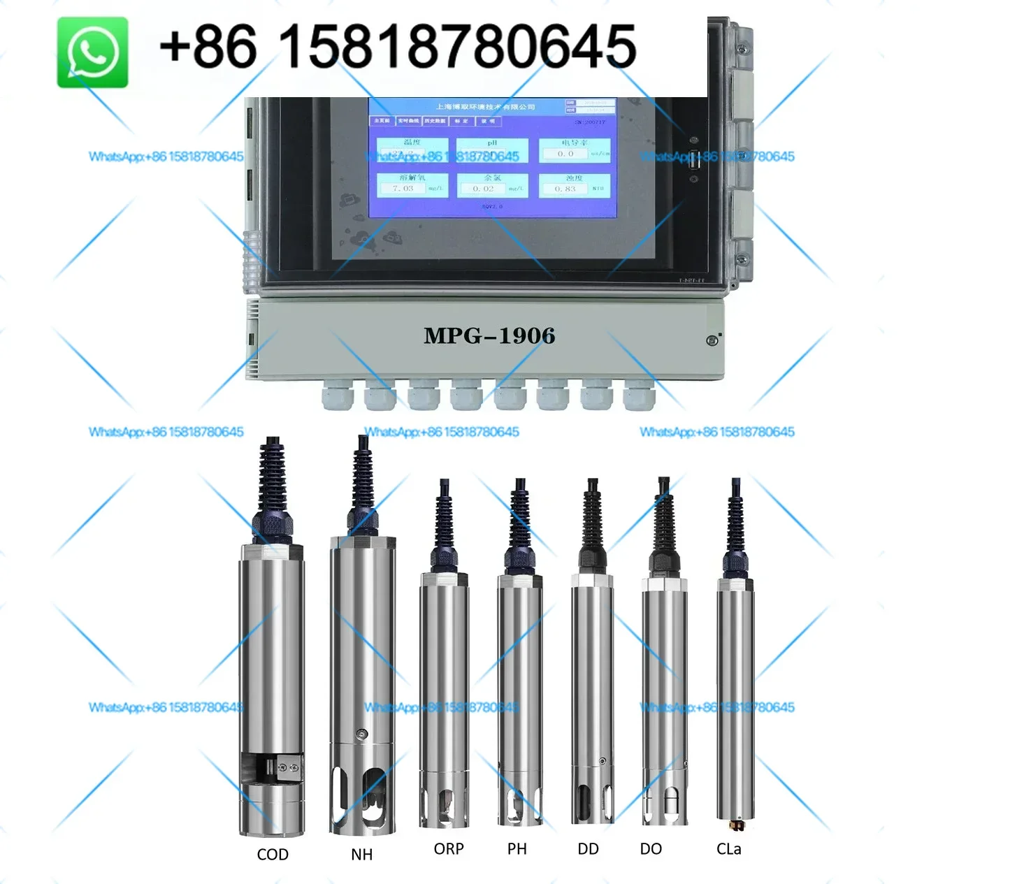 MPG-6099 IOT System Digital Sensor Multi Parameter Water Analyzer with Multiparameter Display