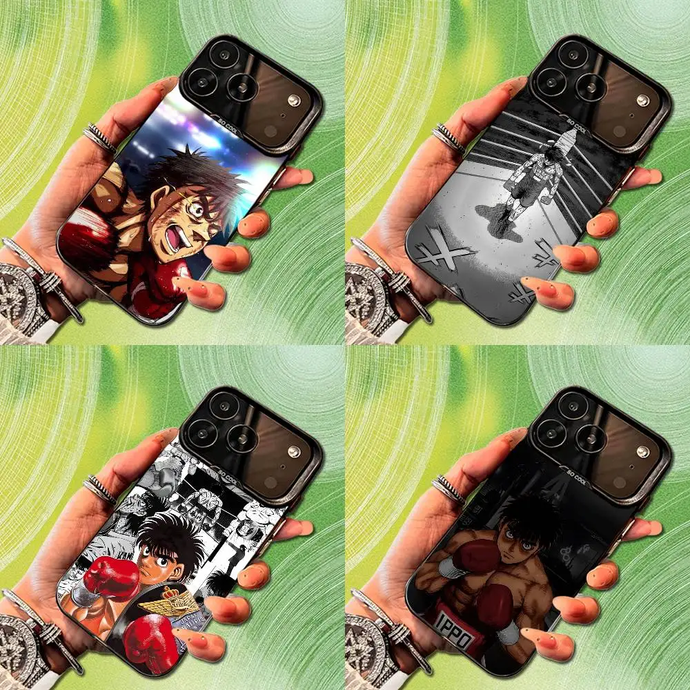 

Boxing H-Hajime No I-Ippo Phone Case For iPhone 14,17,13,12,11,16,15,Mini,Pro,SE,XS,MAX,Black Matte Silicone Cover