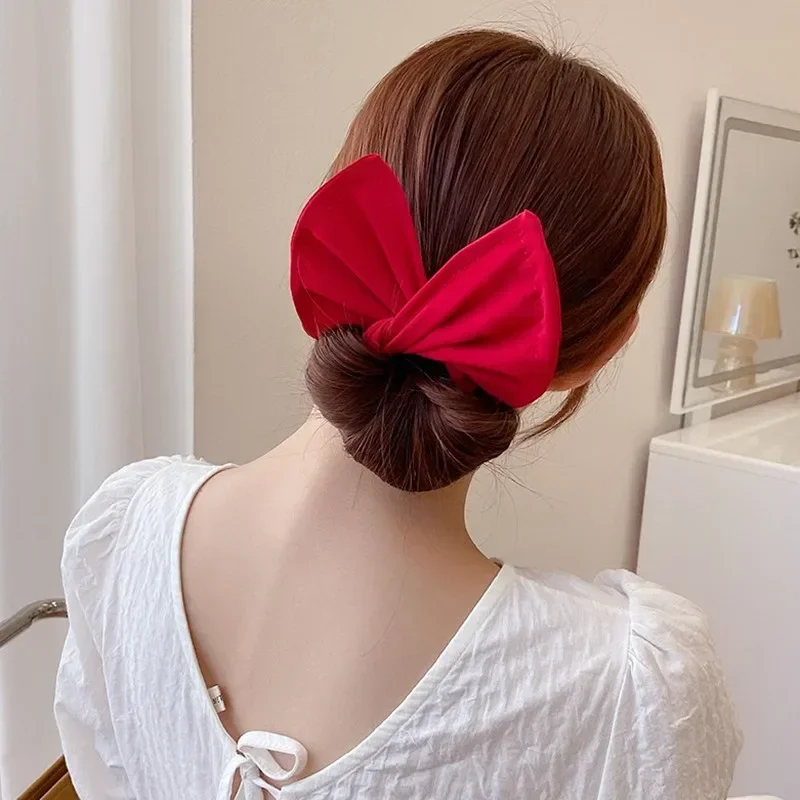 Lazy Hair Styling Headbands Braid Hair Twists French Bun Maker DIY Ponytail Holder Leopard Print Hair Styling Accessories Girls