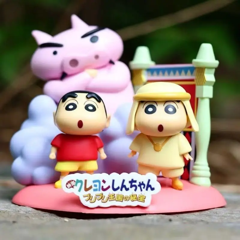 

52TOYS Crayon Shin Chan, модная слепая коробка, аутентичная коллекционная игровая кукла ручной работы, милый орнамент сцены, игрушка с именем фильма для подарков
