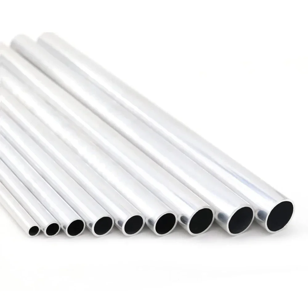 سمك أنبوب الألومنيوم 0.5 ~ 3 مللي متر OD 5-20 مللي متر ID 3 ~ 18 مللي متر مستقيم 200 مللي متر ~ 500 مللي متر طويل مستدير 6063 أنبوب سبائك الألومنيوم