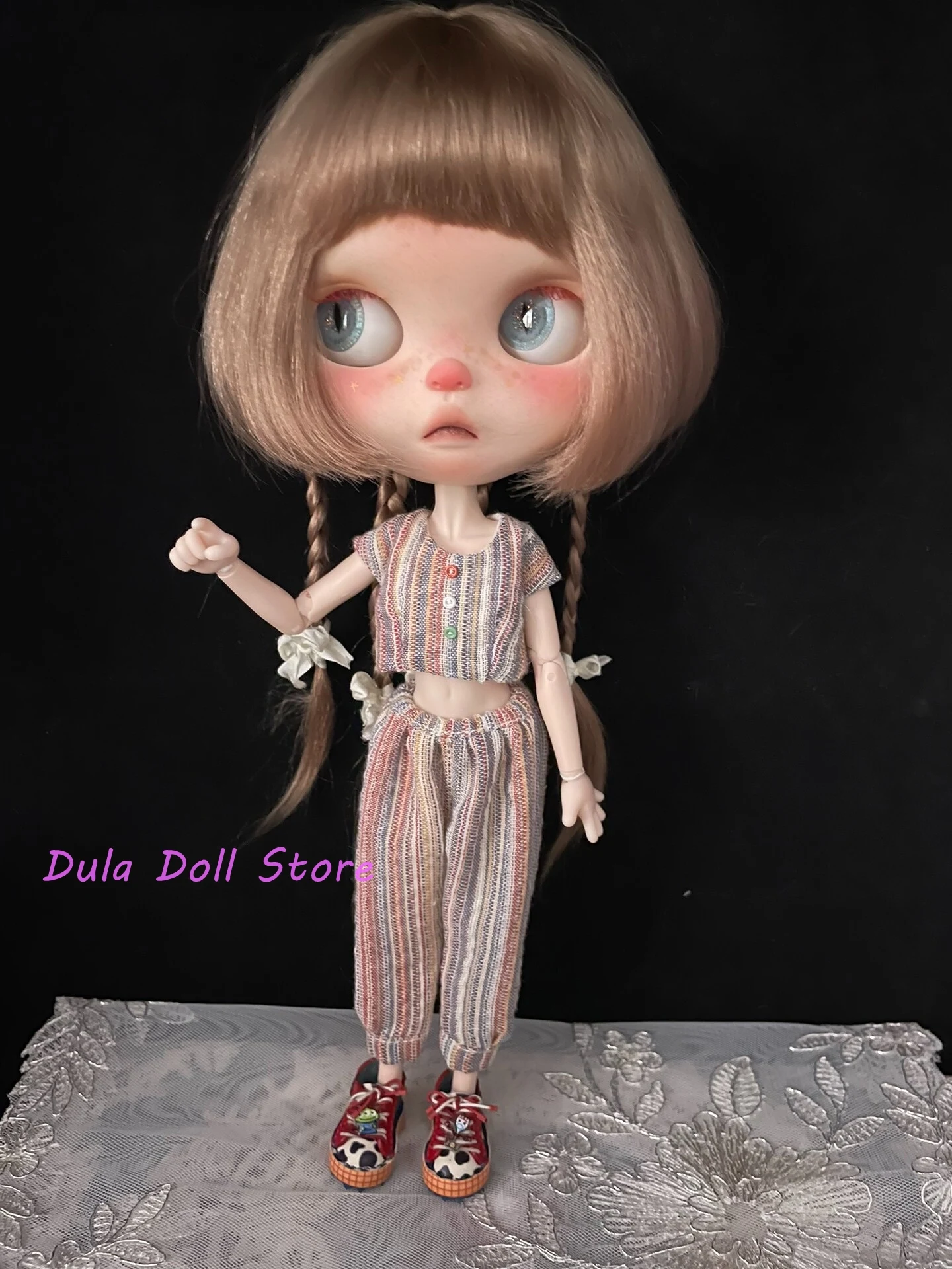 

Dula Doll Clothes for Blythe Colorful striped baby doll suit ob24 ob22 Diandian Azone Licca ICY JerryB 1/6 Doll Accessories