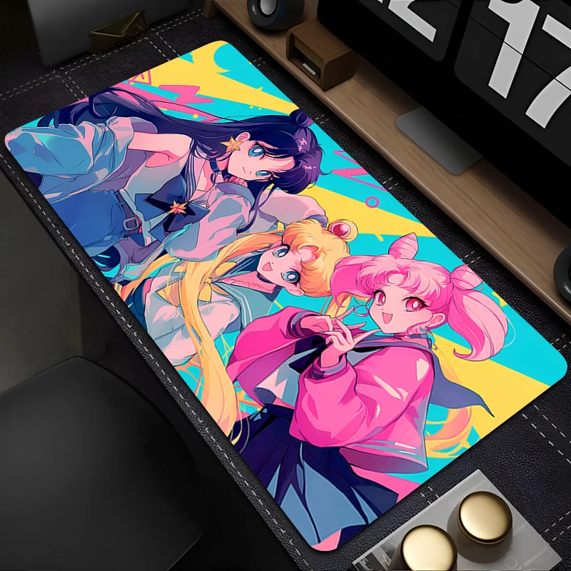 CIFBUY New Pretty  Non-slip HD S_Sailor Moon Anime Girls Large Desk Mouse Pad Non‑Slip Keyboard Mat for PC Gaming Table Decor