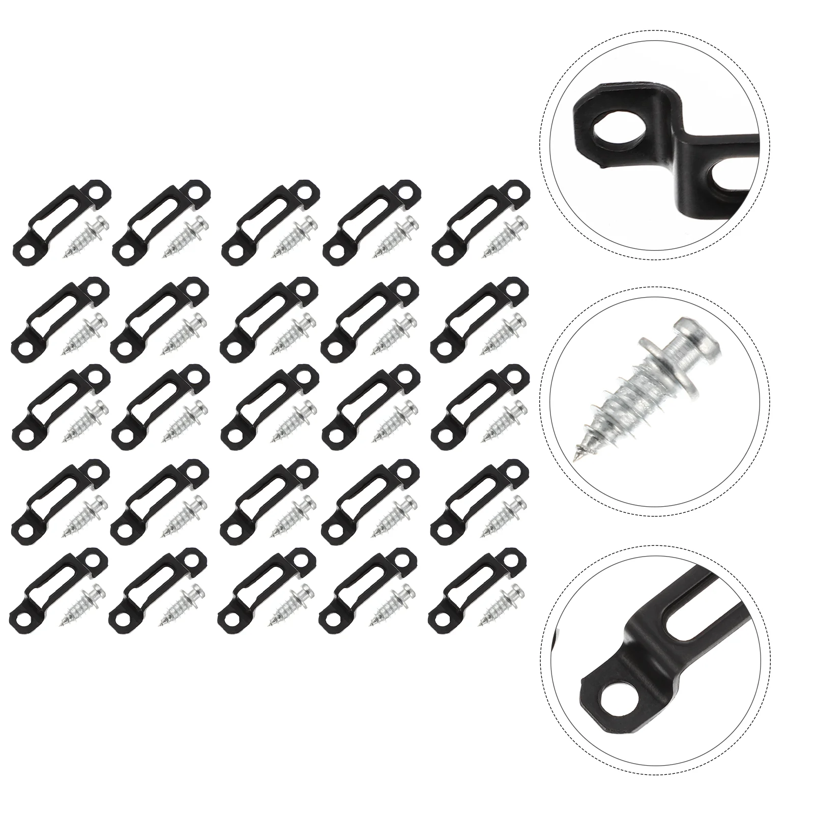 25 Sets Furniture Connector Sturdy Fastener Manganese Steel Connecter Metal Sliding Crimp Wardrobe Connecting Buckle