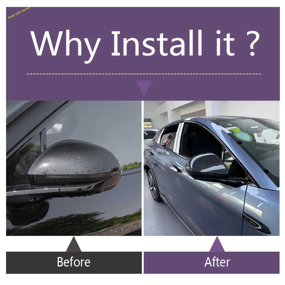 ABS Carbon-Look Door Handle & Mirror Trim for BYD Sealion - Image 3