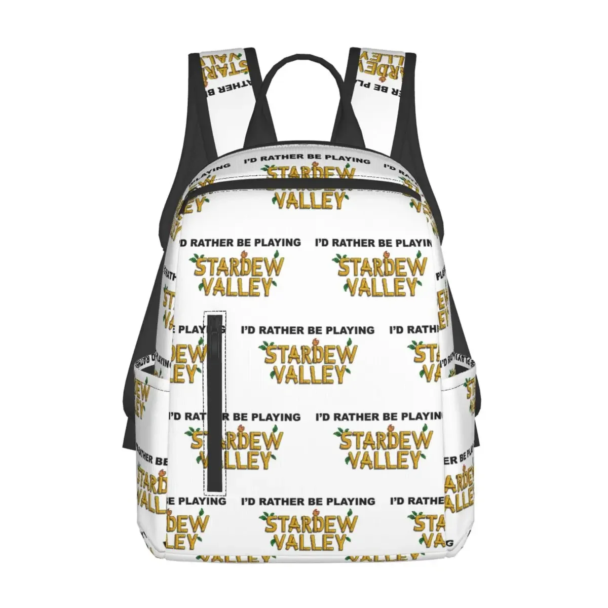 

I'd Rather Be Playing Stardew Valley Backpack Daypack Large Capacity Children BookBag School Bag Shoulder Bags for Men Women