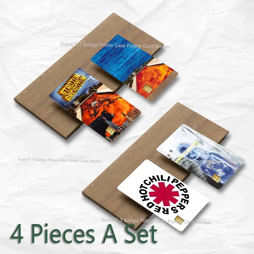 R-Red Hot Chilli Peppers Credit Card Skin Stickers for VISA JCB Mastercard and Other IC Bank Card Decoration Protect