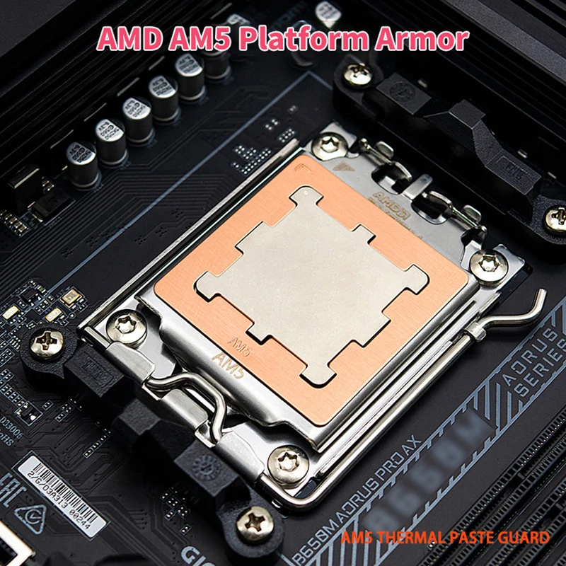 Socket AM5 CPU Pure Copper Heat Sink Motherboard Parts Replacement Simple Installation Suitable For AMD 7950x/7900x/7700x/7600x