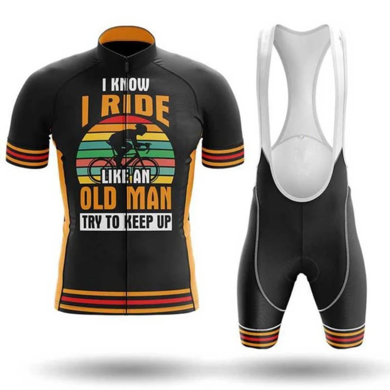 Bike Jurken Pak Retro Wielertrui Set Bib Shorts Schouder Geometrie Shirt Kit Fiets Tops Gear Lichtgewicht Downhill Maillot