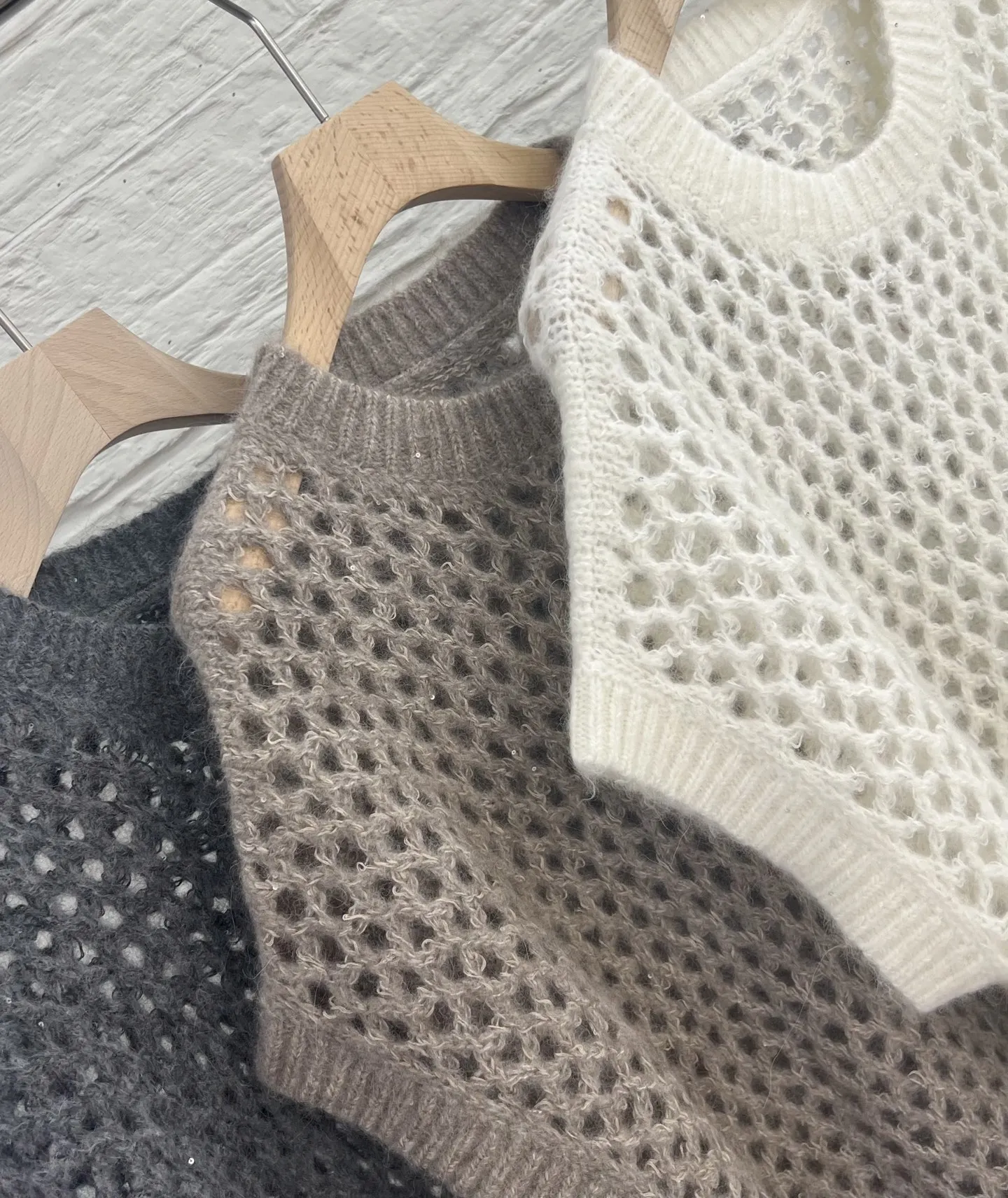 Dames vroege herfst nieuw hoogwaardig hol gebreid vest Modieus en veelzijdig casual