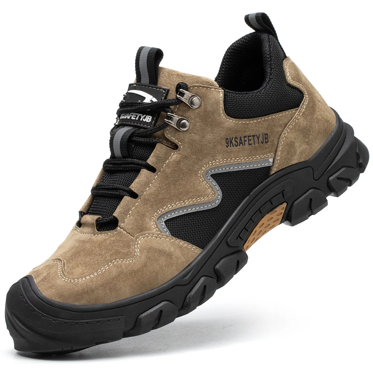 Breathable pigskin work shoes, anti smashing, anti puncture, wear-resistant and safe shoes, low cut Kevlar midsole