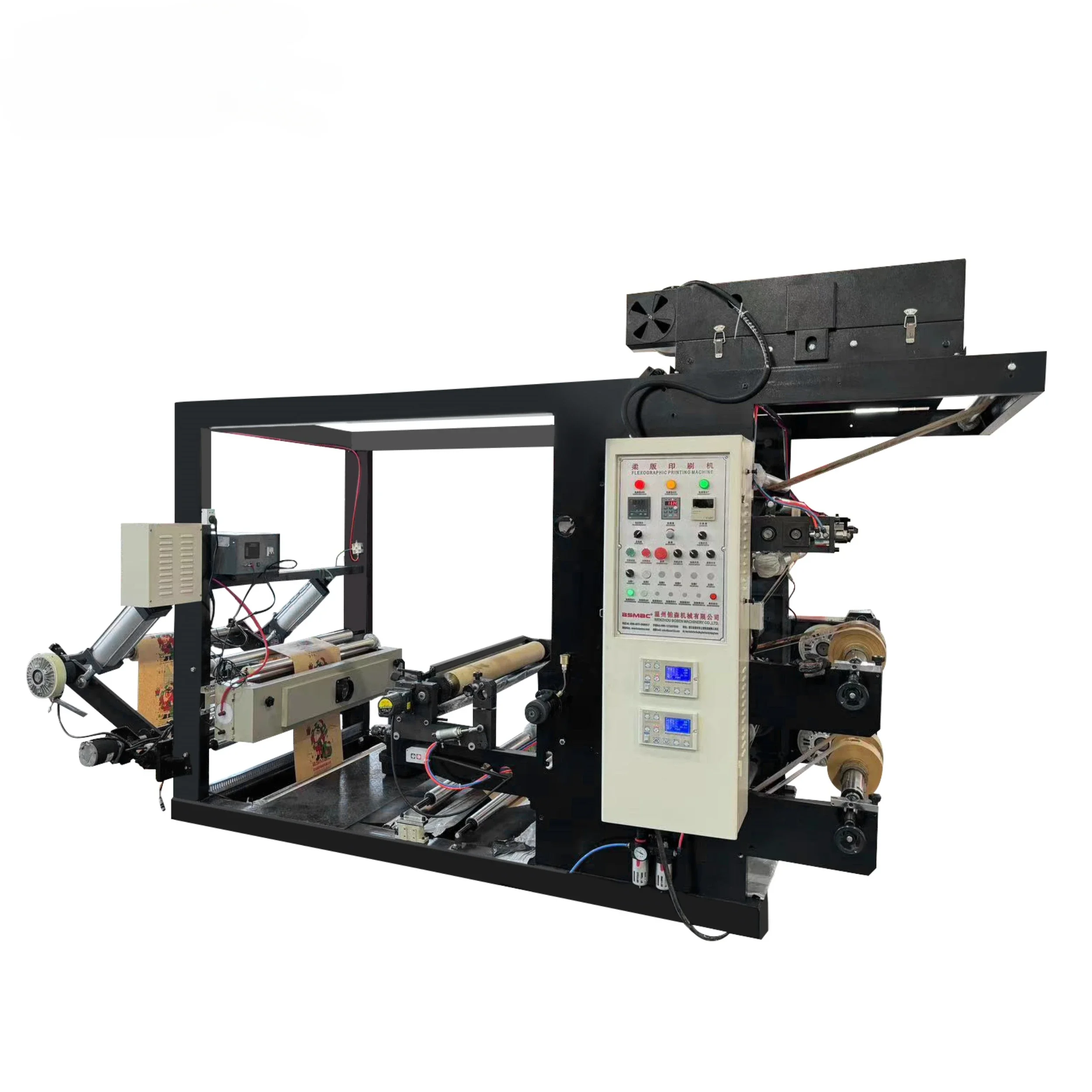 BSYTM1-1000 Automatic To Roll Flexo Printer One Color Paper Flexographic Printing Machine