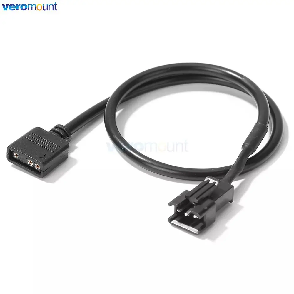 Motherboard 12V 4Pin RGB / 5V 3Pin ARGB to SM JST Female Male Conversion Adapter Cable 30cm for PC Computer LED Light Strip Line