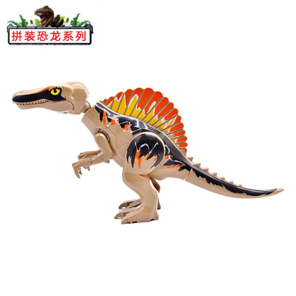 Jurassic Dinosaurs Building Blocks Spinosaurus DIY Tyrannosaurus Action Figure Models Children Toys Animals Christmas Gifts