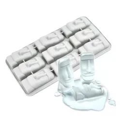 Easter Island Moai Stone Statues Ice Tray Ice Cubes DIY Mould Pudding Jelly Mold
