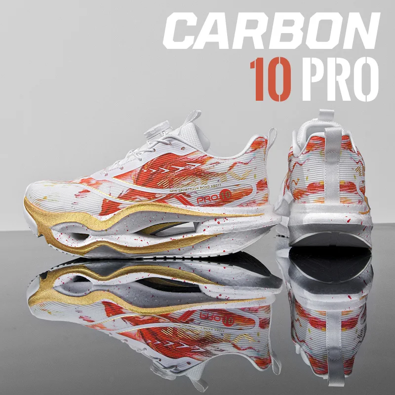 Unisex Lightweight Breathable Running Sport Shoes Carbon Plate Cushioning Casual Athletic Sneakers for Men Women Workout Outdoor