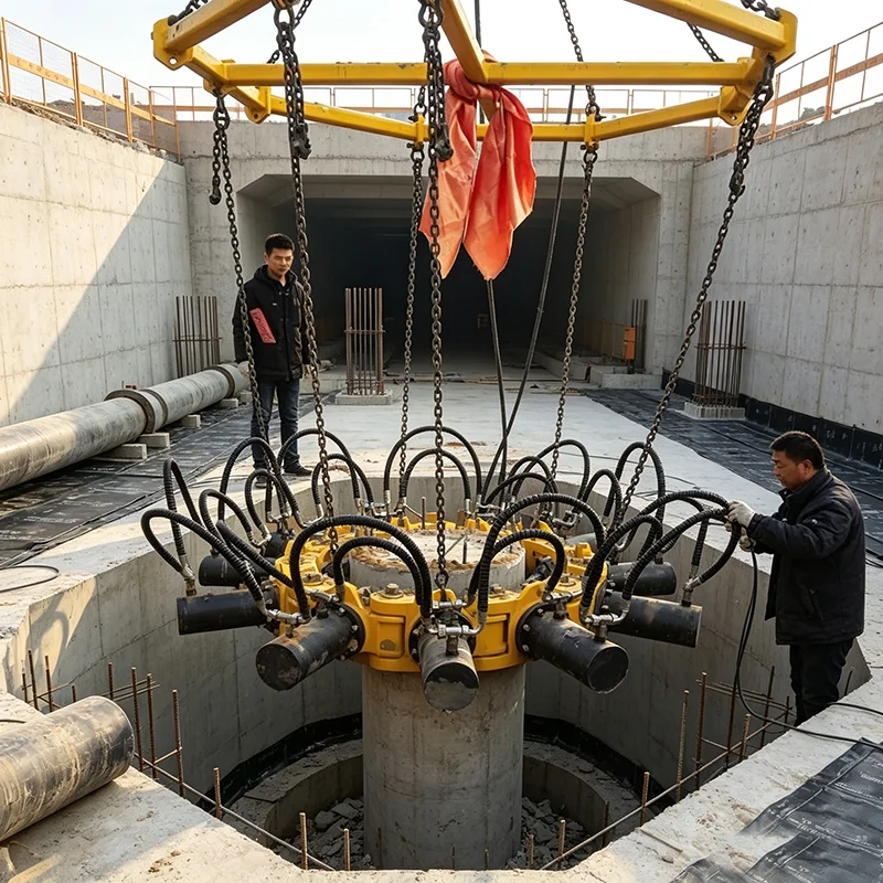 20-40 Ton Excavator Mounted Hydraulic Pile Cropper Reinforced Pile Head Breaker