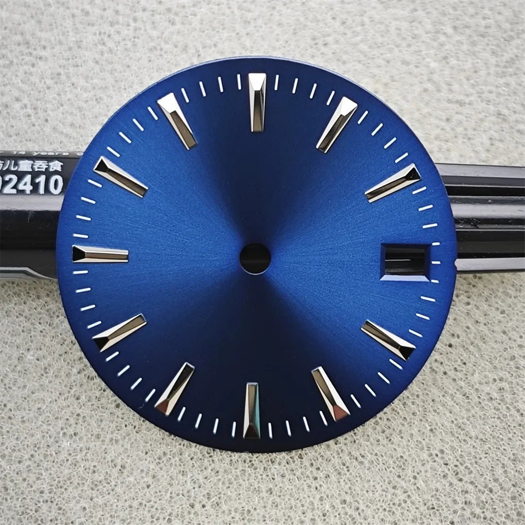 Esfera de reloj de 28,5mm, esfera NH35 modificada, rayas Sunburst, esfera de reloj Simple para NH35 36 4R 7S, accesorios de reloj de movimiento