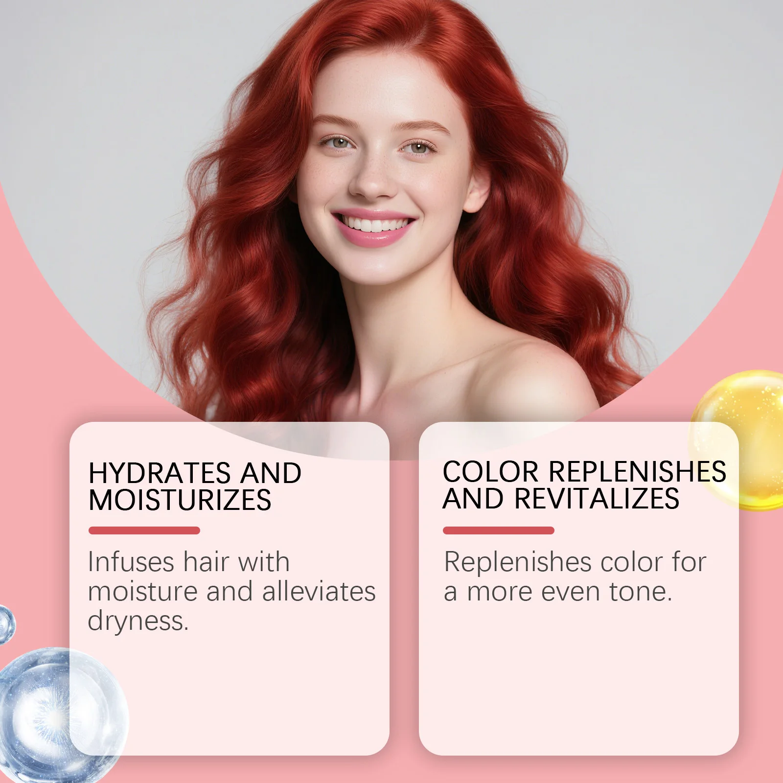 Color Depositing Hair Mask Deep Conditioning Hydrates&Repairs Enhances Hair Color Red Blue Brown Tones Boosts Shine Fades Color