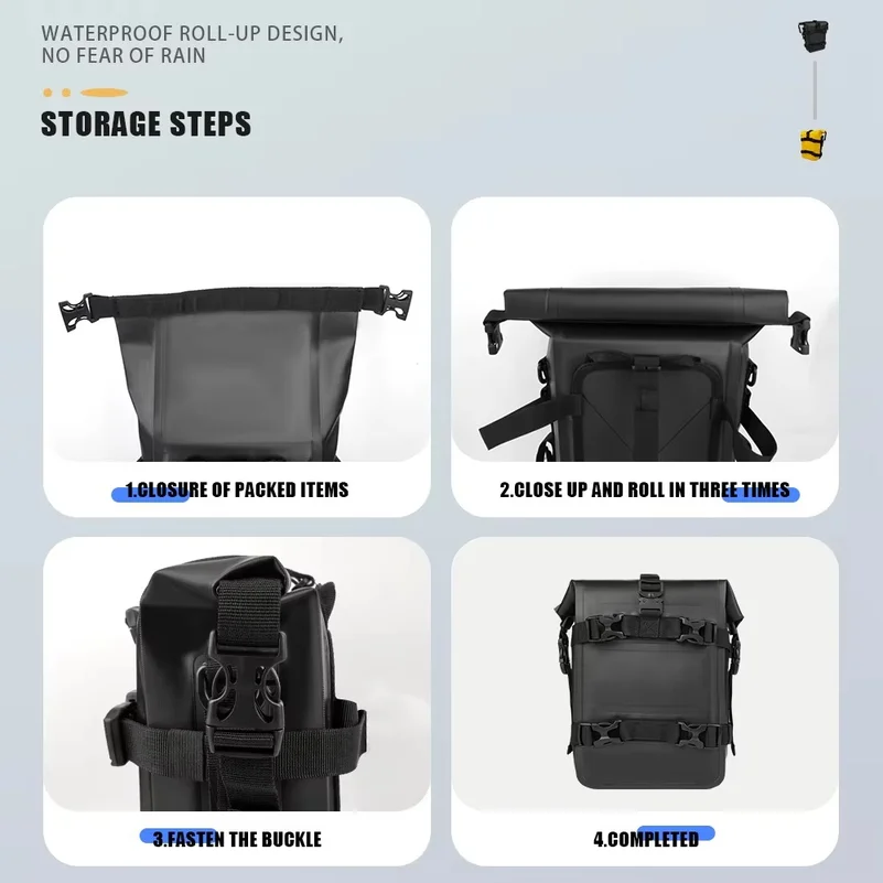 Motorcycle Bumpers Bag Waterproof Motorcycle Side Frame Bag Outdoor Bag Crash Bar Bag Universal Riding Tools Storage