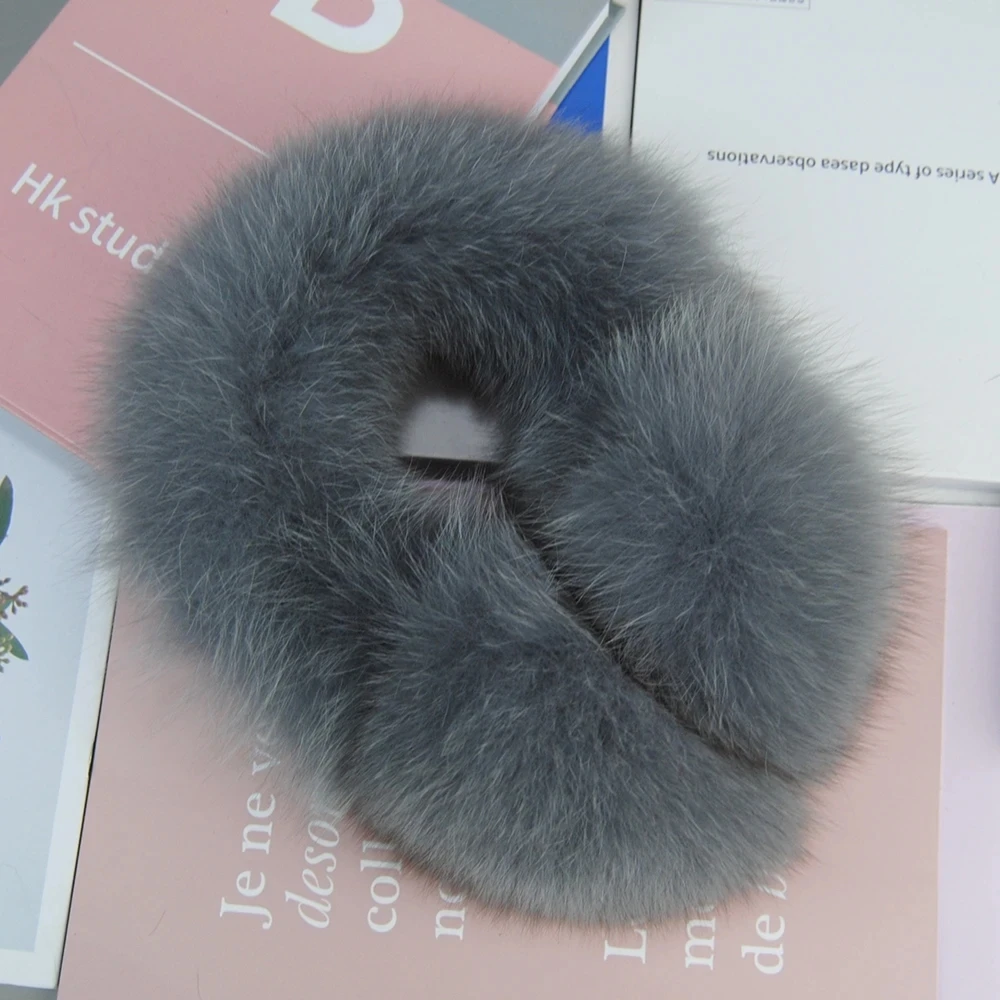 2024 New Girls Luxury Real Fox Fur Earmuff Women 100% Natural Fox Fur Earmuffs Plush Winter Warm Big Pompoms Fox Fur Ear Muffs