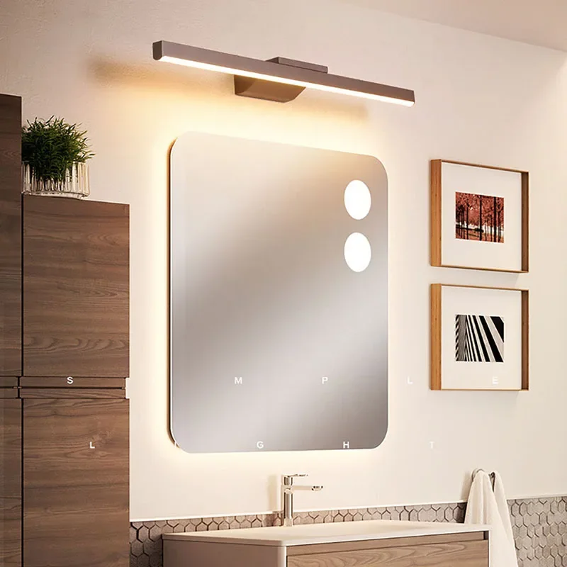 Moderne Led Wandlamp Badkamer Wandlamp Aluminium Make-Up Drie Kleuren Verlichting Nordic Muur Schansen Leesverlichting Verlichtingsarmatuur