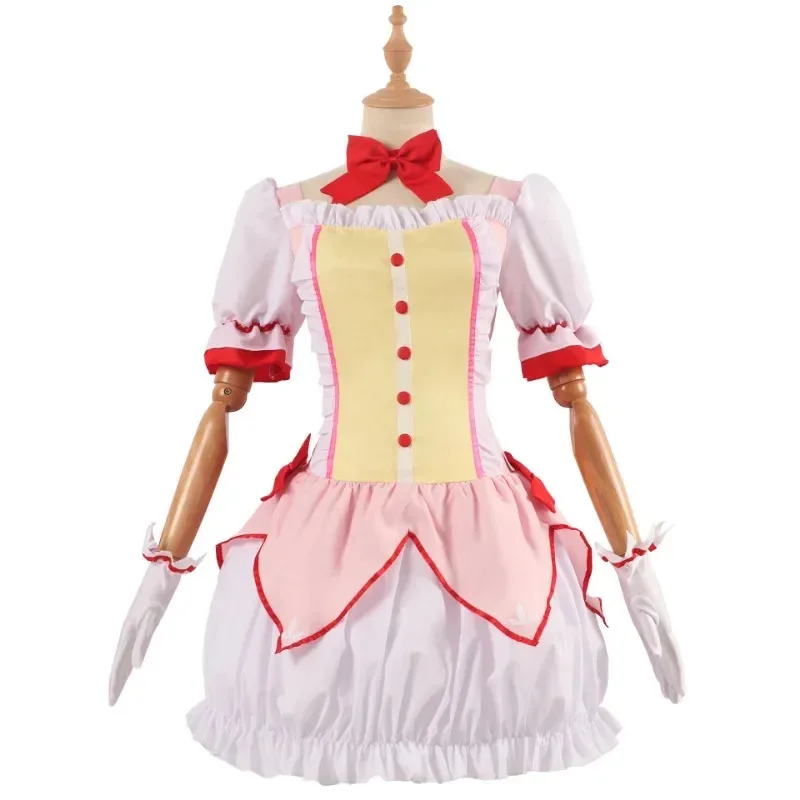 Anime Puella Magi Madoka Magica Ragazza Magica Kaname Madoka Costume Cosplay Rosa Lolita Dress Costume Cosplay Abiti di Halloween