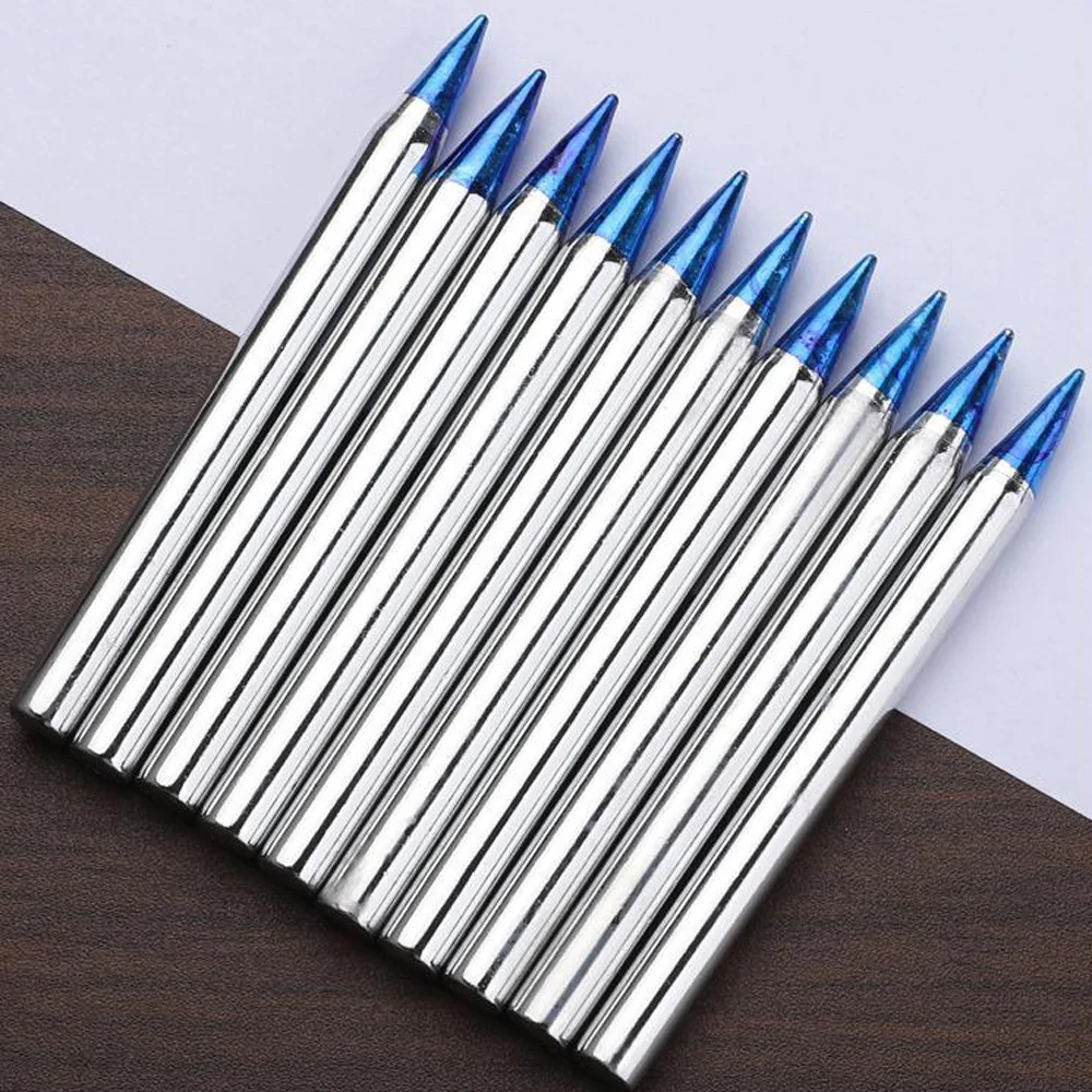 30/40/60W Replacement Blue Pointed Soldering Iron Tips 1Pcs External Heat Soldering Iron DIY Welding Soldering Tool Accessories