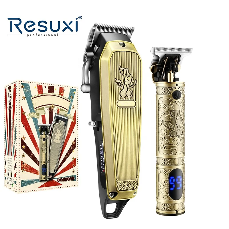 

Resuxi LM-2031 Новый дизайн Профессиональный триммер для волос с лезвием 0 мм Беспроводная перезаряжаемая машинка для стрижки волос Набор для парикмахера