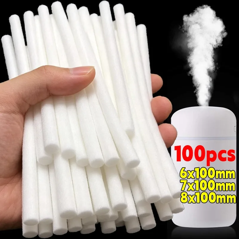 Replacement Humidifier Filter Cotton Swab Core Household Air Ultrasonic Humidifier Aroma Diffuser Cotton Sponge Stick 6/7mm/8mm