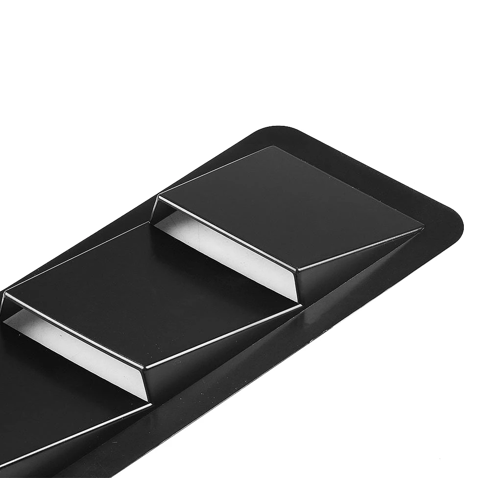 

H5-Fits 425X123 мм Универсальная вентиляционная жалюзи капота, набор накладок панели воздушного охлаждения, черный ABS